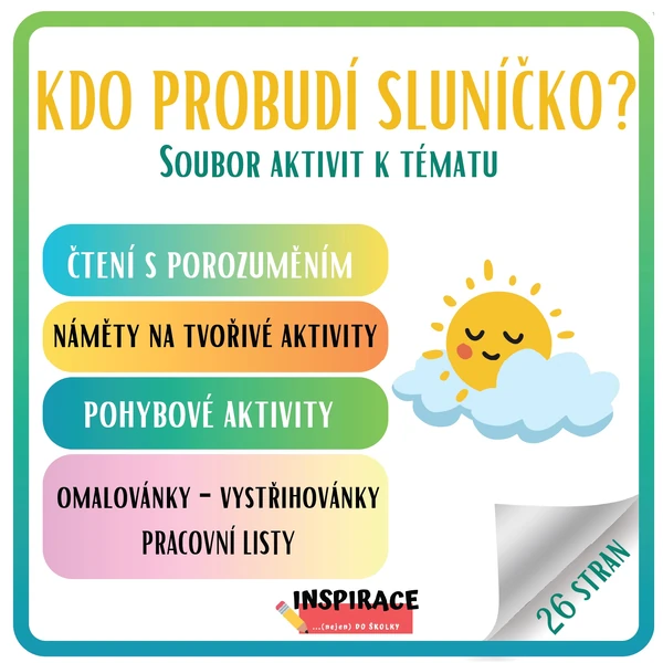 KDO PROBUDÍ SLUNÍČKO 🌞 (soubor aktivit k tématu)