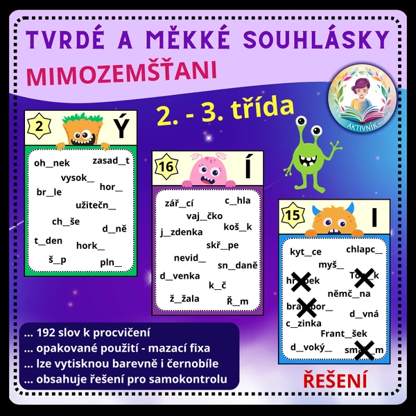 MIMOZEMŠŤANI - Tvrdé a měkké souhlásky