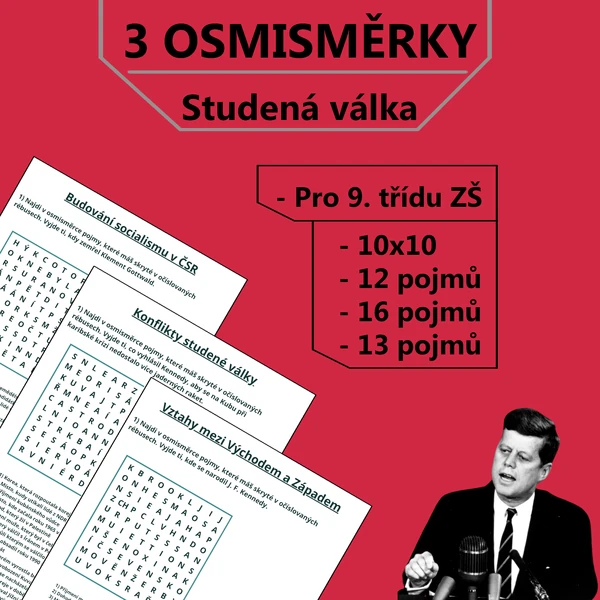 3 Osmisměrky - Studená válka 50. - 60. léta