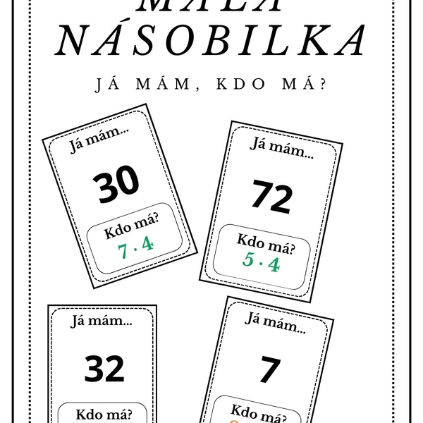 Malá násobilka - Já mám, kdo má?