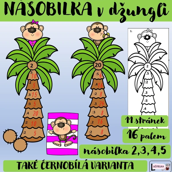 Džungle - násobení 2,3,4,5