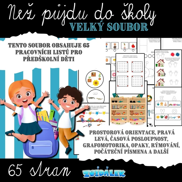 Než půjdu do školy - pracovní listy pro předškoláky