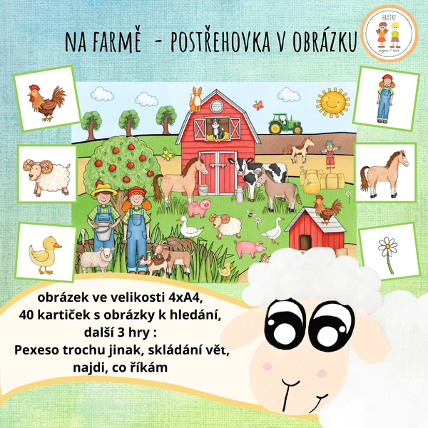 Na farmě - postřehovka v obrázku 