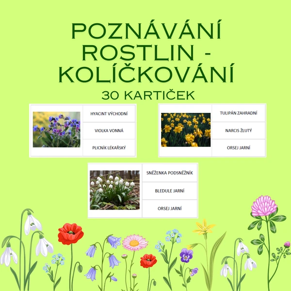 Poznávání rostlin - kolíčkování