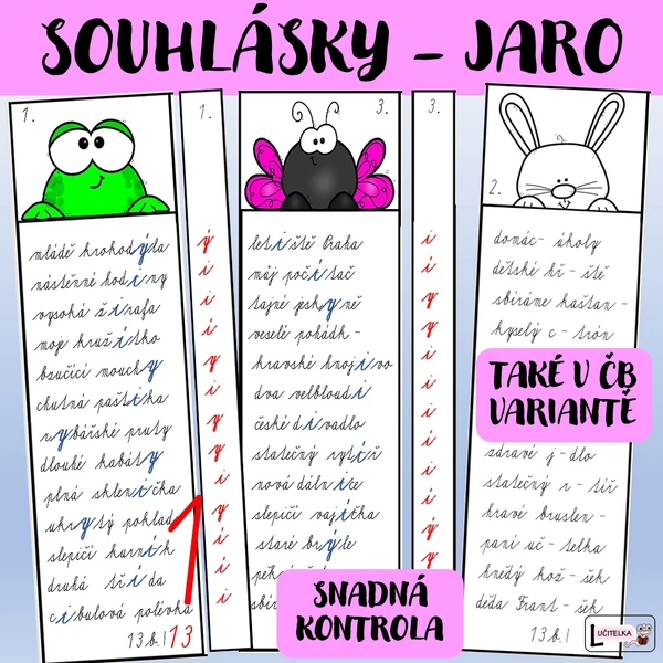 Souhlásky - doplňovačky
