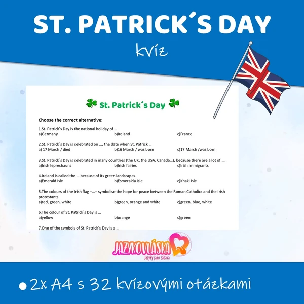 St. Patrick´s Day kvíz