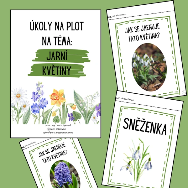JARNÍ KVĚTINY (úkoly na plot)