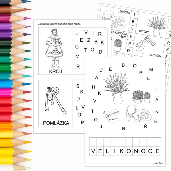 UČÍME SE PÍSMENKA - VELIKONOCE