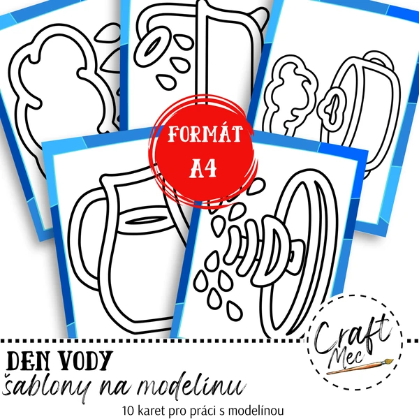 DEN VODY - ŠABLONY NA MODELÍNU