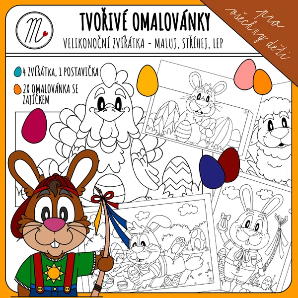 Velikonoční omalovánky trochu jinak