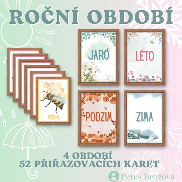 Výukové karty "ROČNÍ OBDOBÍ"
