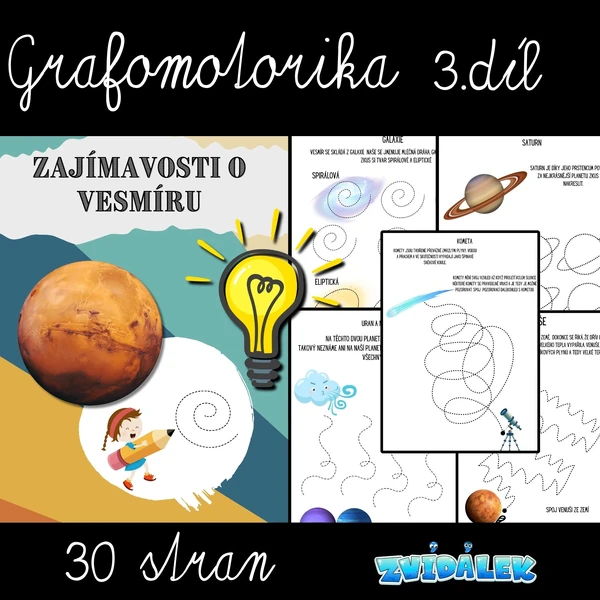 Grafomotorika 3.díl Vesmír