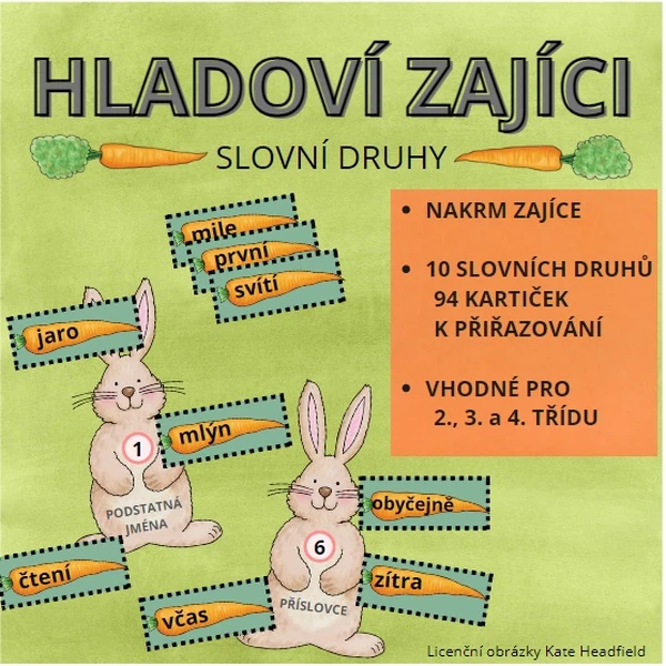 Hladoví zajíci - slovní druhy