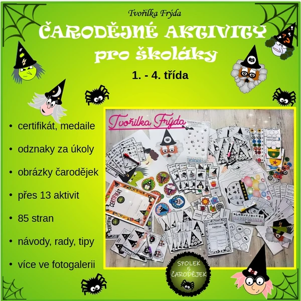 Čarodějné aktivity pro školáčky