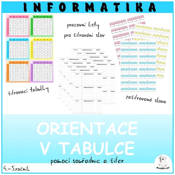 Orientace v tabulce pomocí šifer a souřadnic