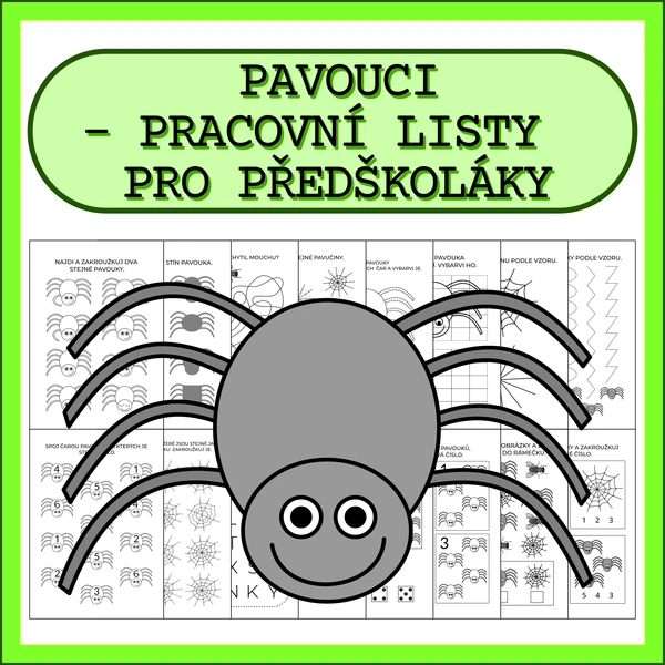 PAVOUCI - PRACOVNÍ LISTY PRO PŘEDŠKOLÁKY