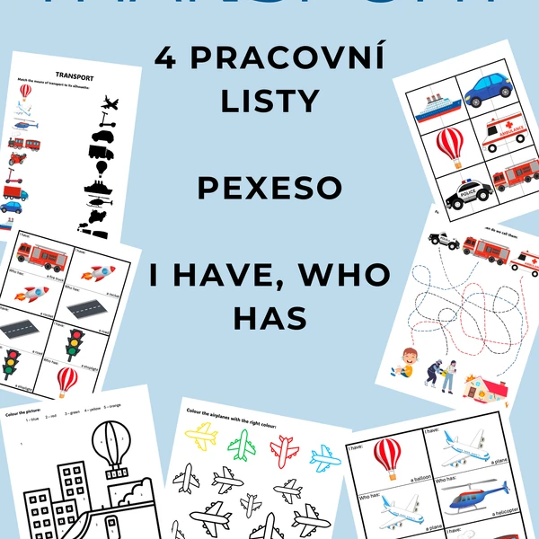 TRANSPORT - dopravní prostředky anglicky