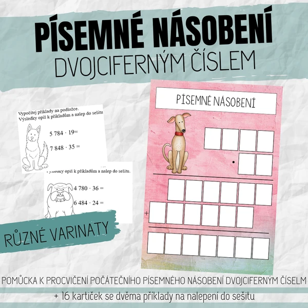 PÍSEMNÉ NÁSOBENÍ dvojciferným číslem