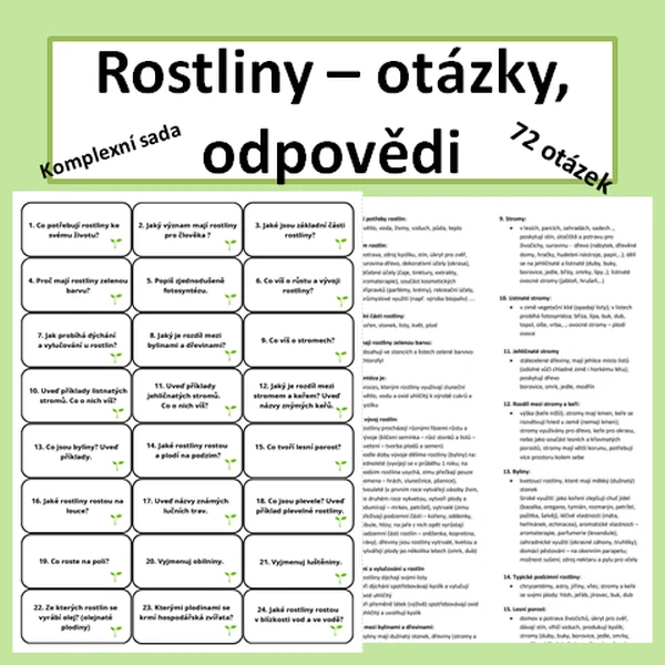 Rostliny - otázky a odpovědi