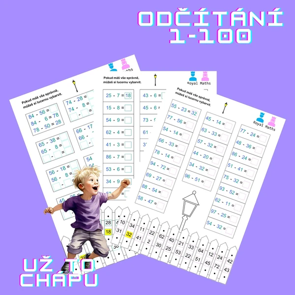 Odčítání  1-100