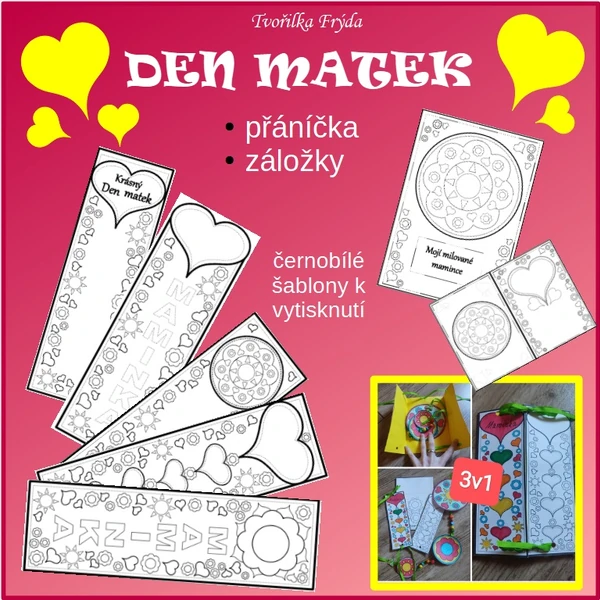 Den matek - přáníčka a záložky