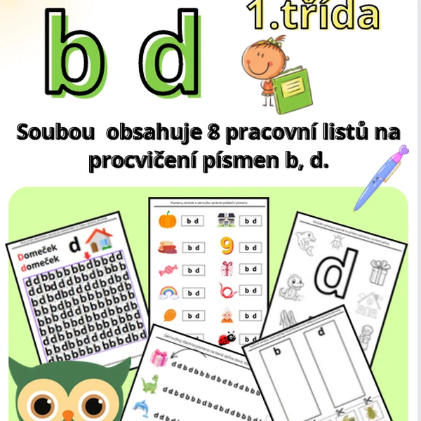PROCVIČOVÁNÍ B D - b d --------  1. třída