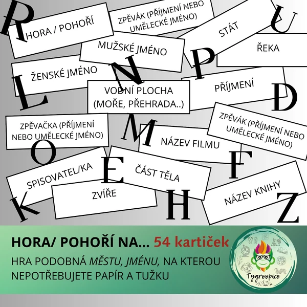 Hra: hora/ pohoří na...