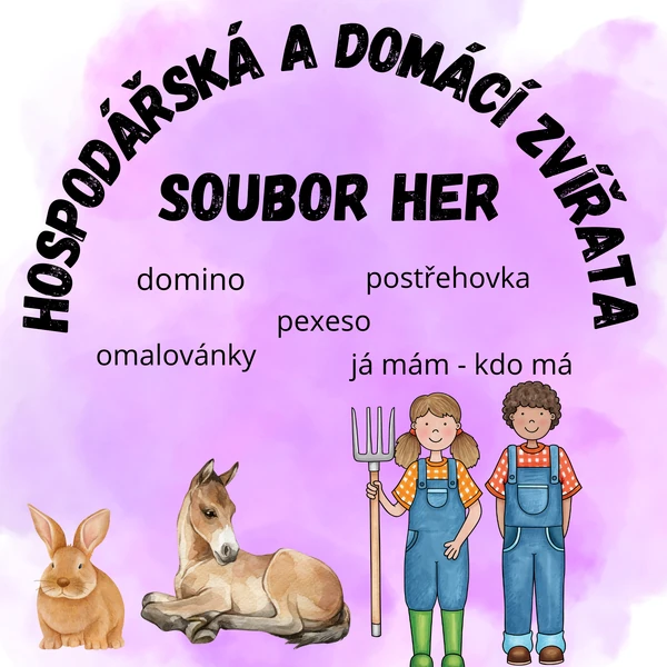 Domácí a hospodářská zvířata - soubor her