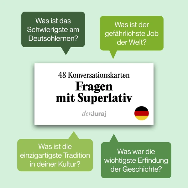Konversationskarten: Fragen mit Superlativ