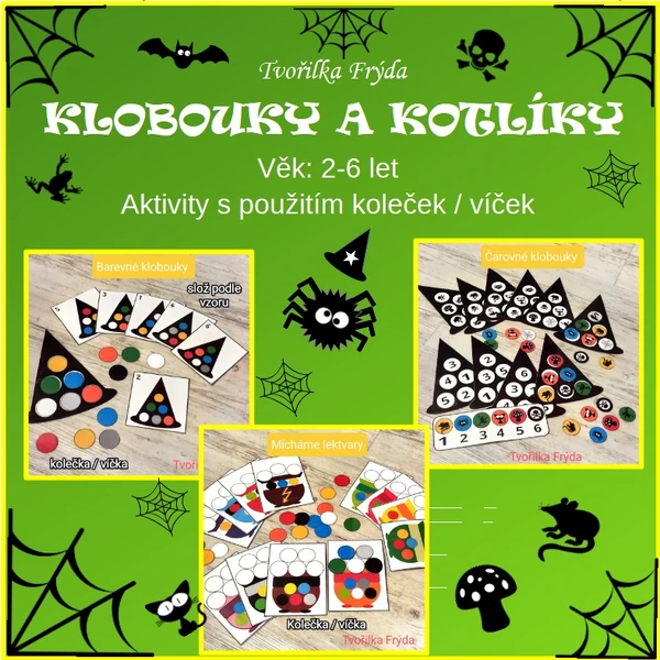 Čarodějnice - klobouky a kolečka