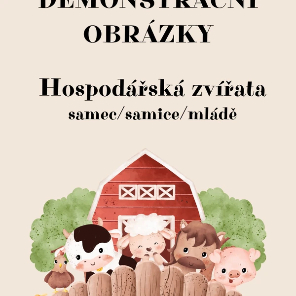 Hospodářská zvířata- demonstrační obrázky