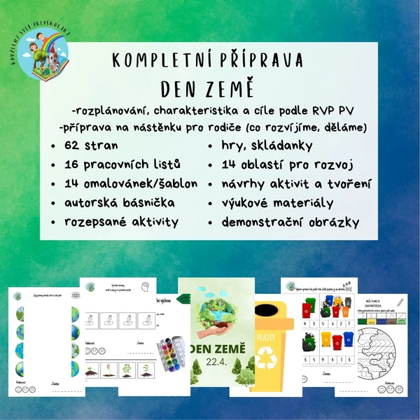 DEN ZEMĚ - kompletní příprava pro MŠ