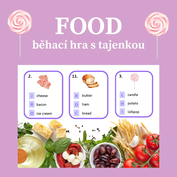 Food - běhací hra s tajenkou