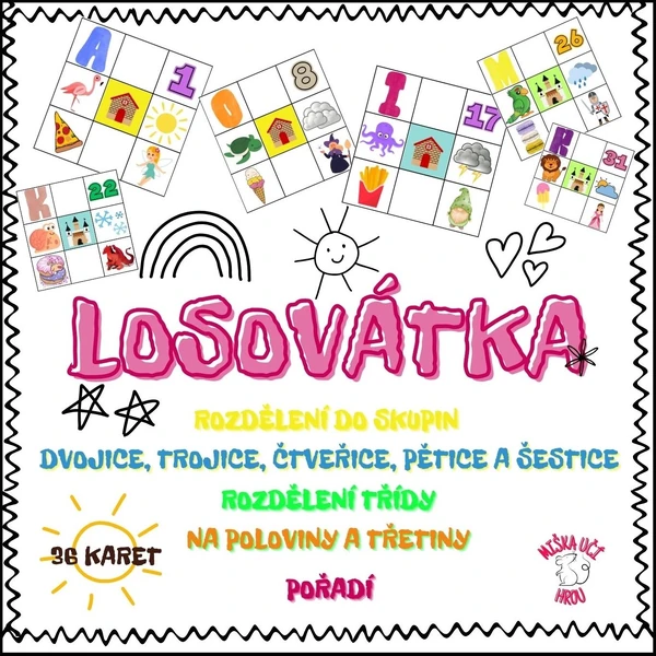 LOSOVÁTKA k rozdělení do skupin, rozdělení třídy, pořadí žáků 