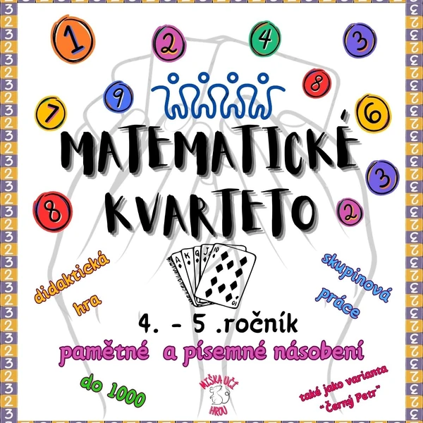 MATEMATICKÉ KVARTETO do 1000 - násobení dvojciferným činitelem - 4. a 5. ročník