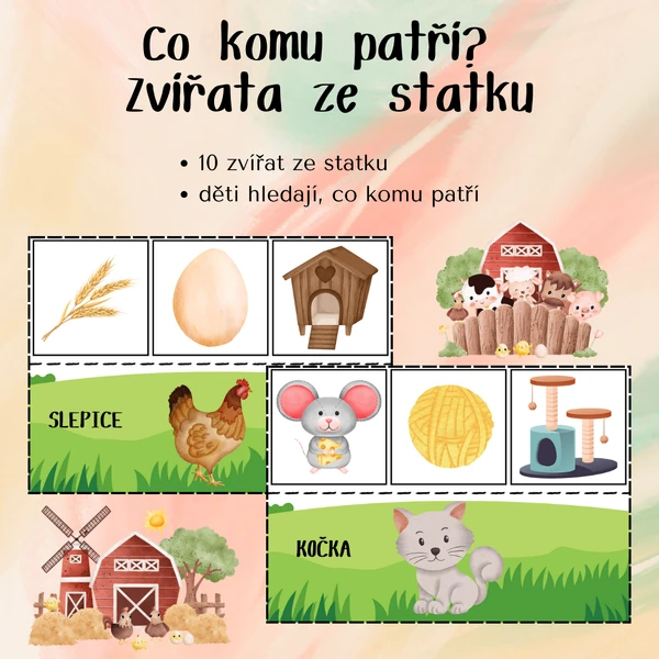 Co komu patří? Zvířata ze statku