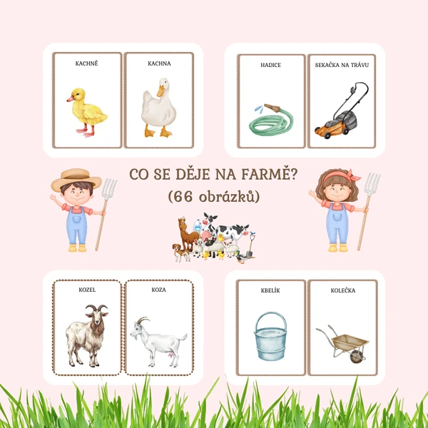 Na farmě - 66 demonstračních obrázků A5