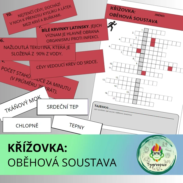 Křížovka: Oběhová soustava