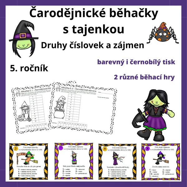 Čarodějnické běhačky - druhy číslovek a zájmen