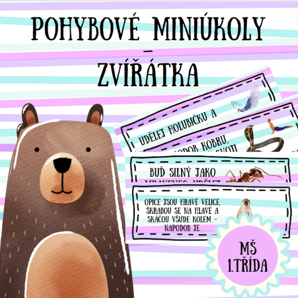 Pohybové miniúkoly - zvířátka
