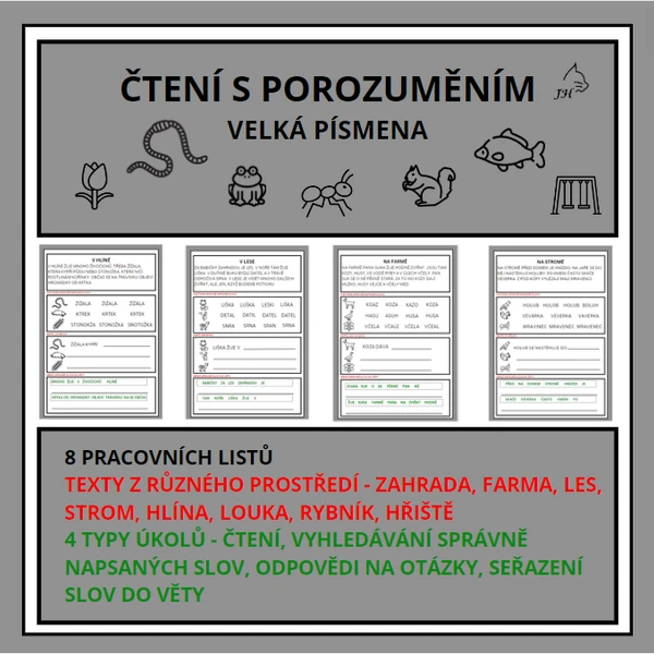 Čtení s porozuměním - velká písmena