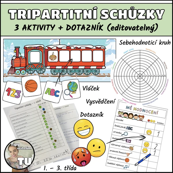 Tripartitní schůzky, tripartity - set aktivit (sebehodnocení na konci roku, v pololetí)