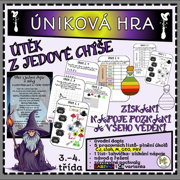 ÚTĚK Z JEDOVÉ CHÝŠE- ÚNIKOVÁ HRA PRO 3. A 4. ROČNÍK