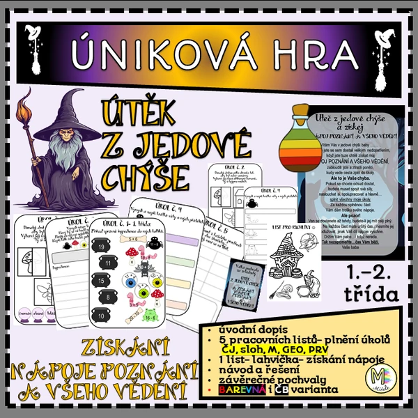ÚTĚK Z JEDOVÉ CHÝŠE- ÚNIKOVÁ HRA PRO 1. A 2. ROČNÍK