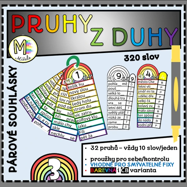 PRUHY Z DUHY- PÁROVÉ SOUHLÁSKY