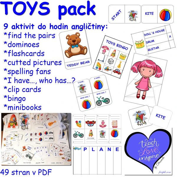 TOYS - pack (balíček aktivit do výuky AJ pro první stupeň ZŠ)