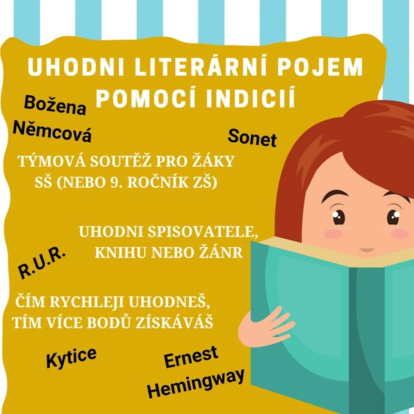 Uhodni literární pojem pomocí indicií - soutěž pro SŠ i ZŠ 