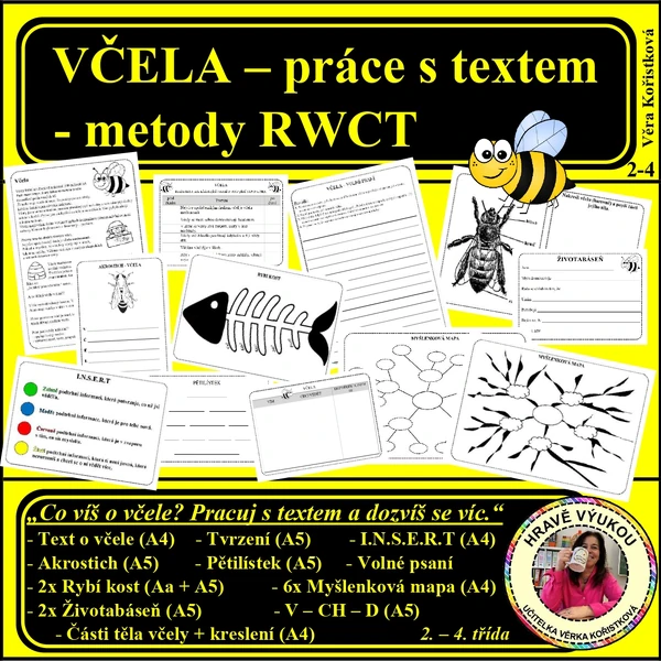 VČELA – PRÁCE S TEXTEM – metody RWCT