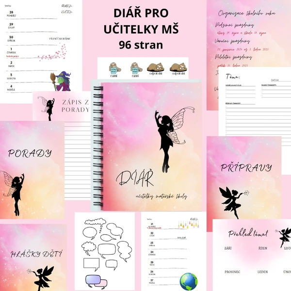 Diář pro učitelky MŠ 2024/2025 BAREVNÝ