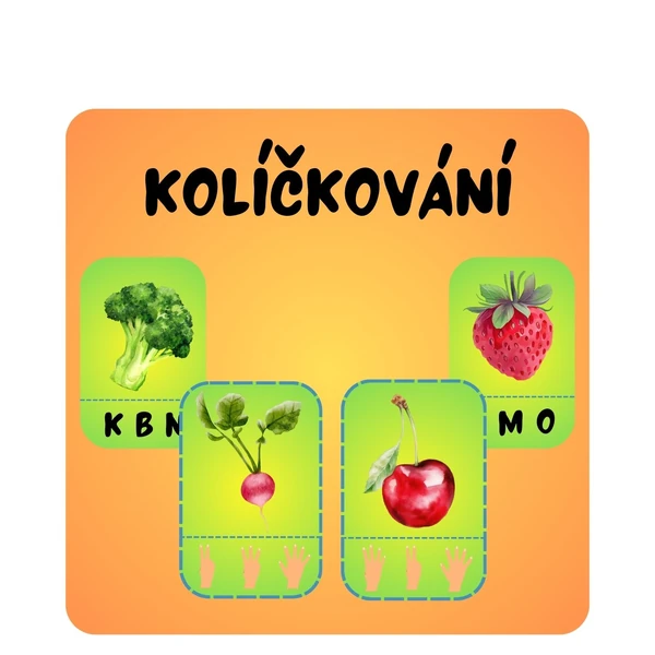 Kolíčkování - Ovoce a zelenina